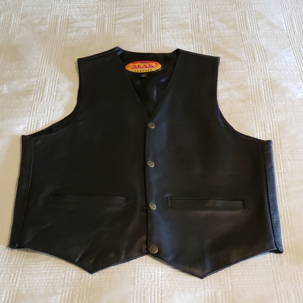 Mas Leather Men's motorcycle vest.